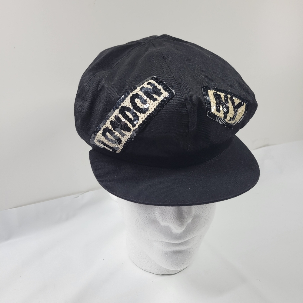 Vintage '90s‎ London New York Sequin Black Ball Cap